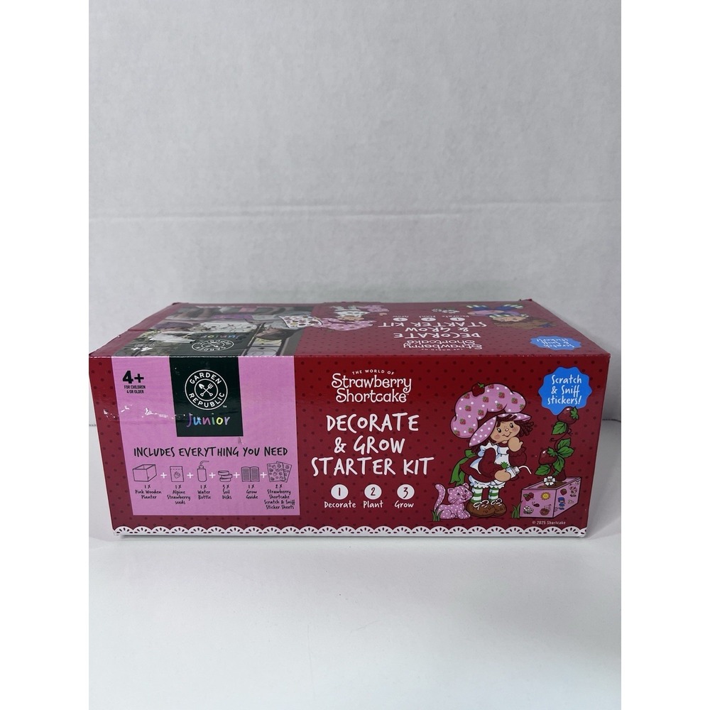 Garden Republic Strawberry‎ Shortcake Decorate & Grow Starter Kit Kids Planter